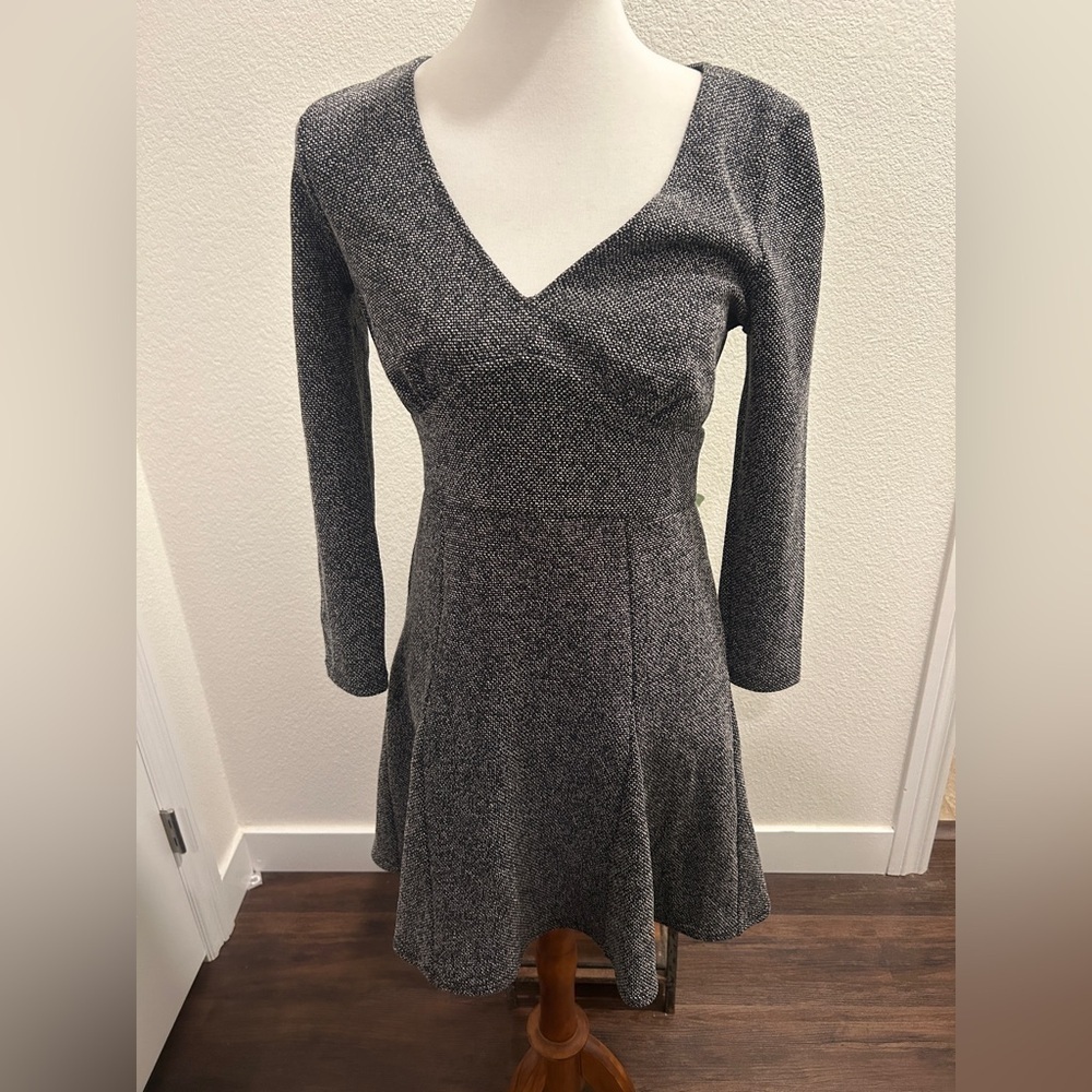 Free People Charcoal Long Sleeve Dress